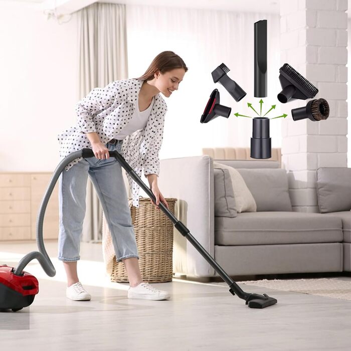 Насадки для пилососа PIWOSGOL7Stk - універсальний комплект для прибирання, 32/35 мм