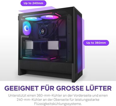 Корпус для ПК NZXT H5 Flow: компактний ATX Mid-Tower з високою продувністю, RGB підсвічуванням та підтримкою рідинного охолодження