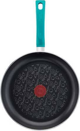 Сковорода Tefal Chefclub 28 см з антипригарним покриттям Titanium, індукційна, з індикатором нагріву Thermo-Signal, зелена