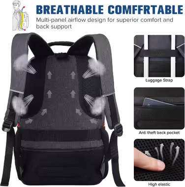 YAMTION Backpack Men's School Backpack for 15.6 inch Laptop Backpack Work Waterproof Business Daypacks Boys Teenage 35L