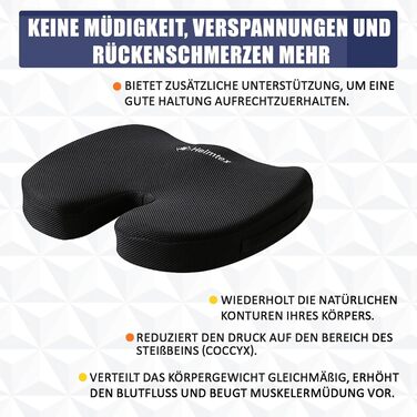 Подушка для офісного крісла EDS з Memory Foam - ергономічна, з підтримкою спини - для офісу, ігрового крісла, авто