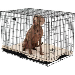 Скам'янка для собак Brixy Hundebank, розмір S, чорна, розкладний, 2 дверцята, 61x43x49 см