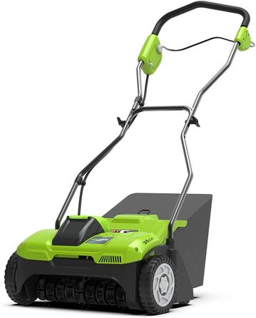 Акумуляторний аератор-скарифікатор Greenworks 40V, 36 см, 3600 об/хв, контейнер 30 л, без акумулятора та зарядного пристрою, 3 роки гарантії G40DT35