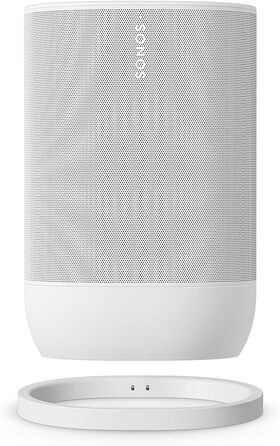 Sonos Move 2 – Портативна бездротова колонка з Wi-Fi, Bluetooth, Alexa, 24 год роботи, біла
