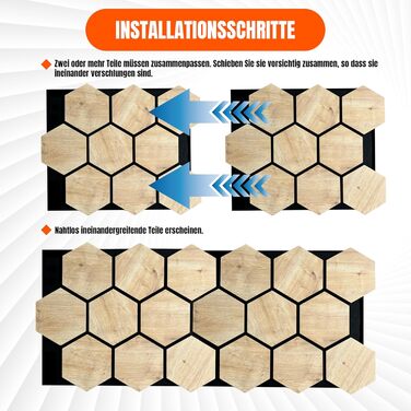 Акустичні настінні панелі AS Country Stone® з натурального дерева, 80x65 см, шумопоглинаючі декоративні панелі для офісу та дому (4 шт., колір Karina)