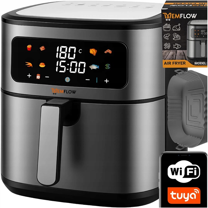 Аерофритюрниця Memflow 8 л, срібляста