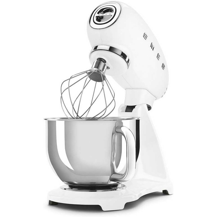 Планетарний міксер Smeg SMF03PKEU, 800 Вт, 10 швидкостей, з набором вінчиків, колір Rose (Білий)