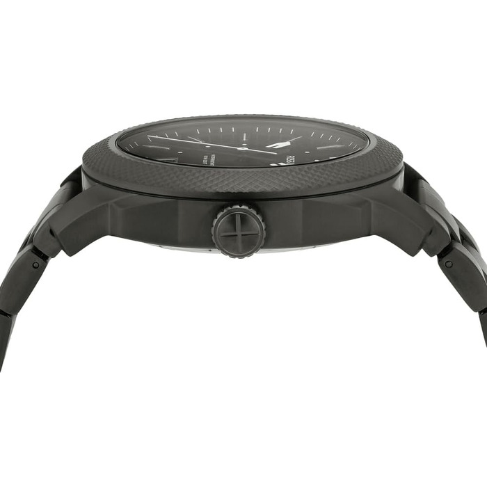Годинник Fossil Machine для чоловіків: кварцовий, з датою, корпус 49 мм, чорний та темно-сірий, на сталевому або шкіряному ремінці