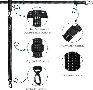 Pickup Truck Dog Safety Harness with Seat Belt - Adjustable Dog Restraint for 1 Dog - SUV, Truck Compatible