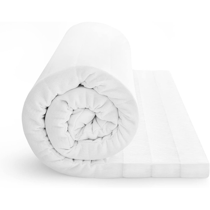Mr. Sandman Topper 90x190 Mattress Topper for Lying Comfort and Mattress Protection, Cold Foam Topper for All Mattresses and Boxspring Beds, Mattress Topper Soft, Height approx. 5cm