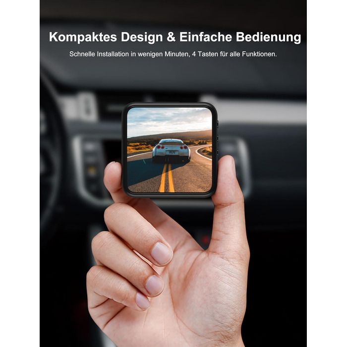 iZEEKER 2.5K Dashcam: Автомобільна відеореєстратор з двома камерами, 1440P, 170° кут огляду, G-сенсор, нічне бачення, паркувальний режим, WDR