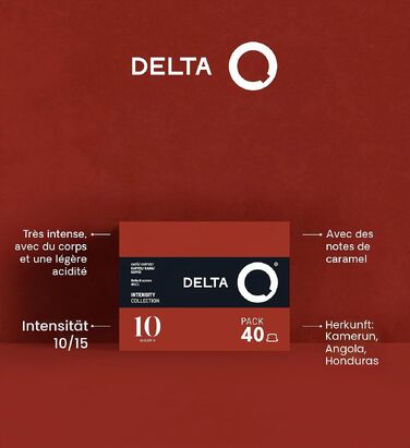 Кавові капсули Delta Q Espresso, інтенсивність 8, смак смажених горіхів та фруктів, 100 капсул