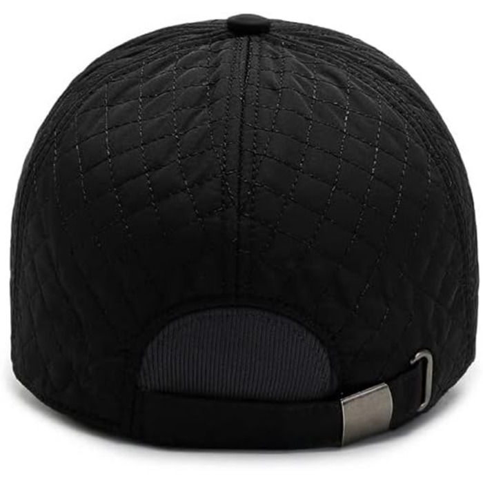 Кепка YAMEE чоловіча зимова з відкидним навушником, унісекс, тепла кепка, чорний колір