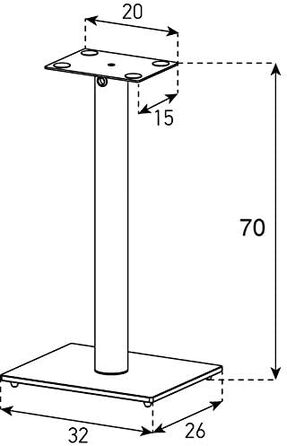 Підставка для колонок Sonorous SP100/70 Schwarz - пара, 70 см
