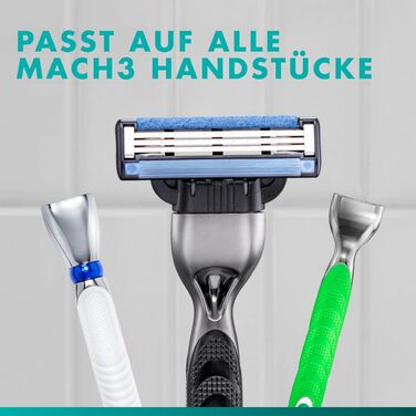 Смінні леза для чоловічих бритв Gillette Mach 3 Original, 28 шт, сині