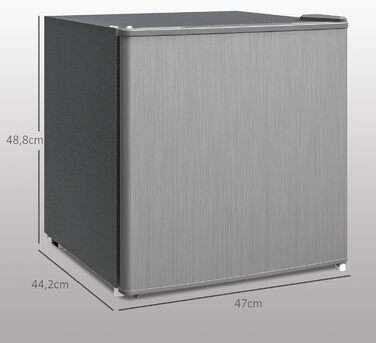 Mini морозильна камера HOMCOM 35 л, електрична, окремо стояча, сіра