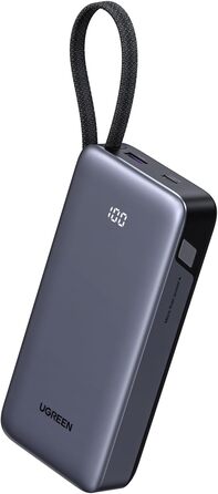 Power Bank UGREEN 20000mAh 45W з USB-C кабелем та швидкою зарядкою PD, сумісний з iPhone, iPad, Samsung Galaxy, ноутбуками