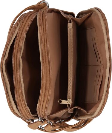 Сумка жіноча через плече MultiSac North South Mini Zip Around Hazelnut Brown