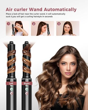 Airstyler 5 в 1: Фен-щітка з іонізацією, 5 насадок, 20 м/с, 110 000 об/хв, легкий (340г), чорний