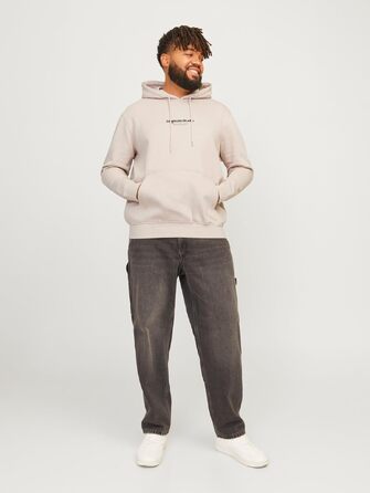 Чоловічий худі з капюшоном Jack & Jones з принтом, розмір XL, колір Moonbeam