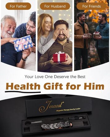 Медальйон з міді для чоловіків, 99% масивна мідь, магнітний браслет з магнітами, регульований розмір, з подарунковою коробкою (чорний щит)