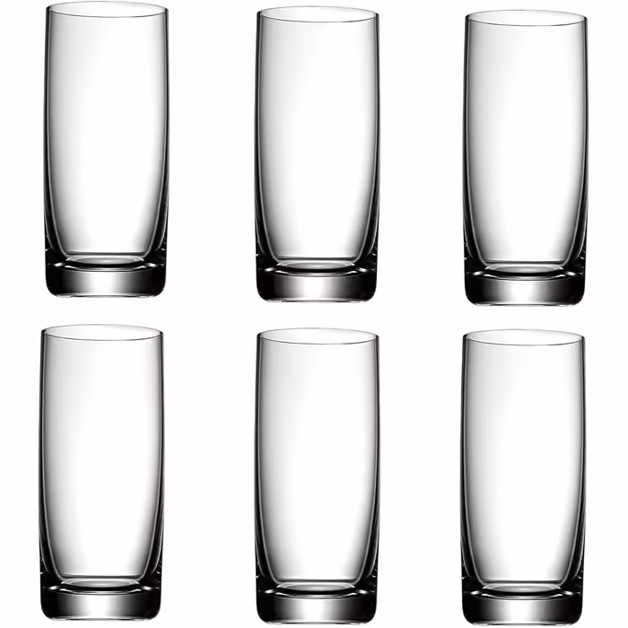 WMF Easy Long Drink Glasses Set, 6-Piece, 350ml Cocktail Glasses, Crystal Glass, Dishwasher Safe, Shatterproof