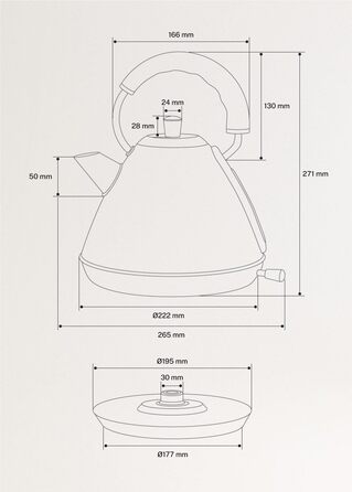 Retro Electric Kettle - Cream White - 1.7L, Fast Boil, Auto Shut-Off, Anti-Scale Filter, Water Level Indicator