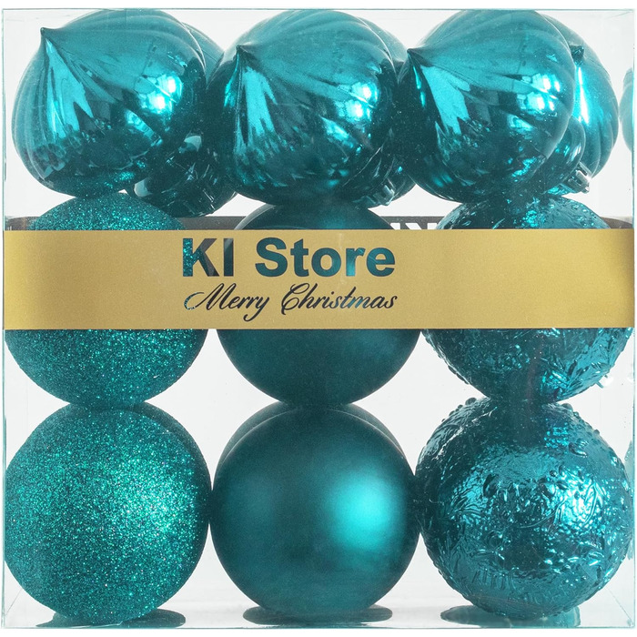 Набір ялинкових прикрас Busybee 30 шт. 6 см, ялинкові кулі, пластикові орнаменти для ялинки, темний крикент (80 мм)