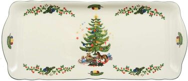 Seltmann Marieluise Christmas Cake Plate, Porcelain, Green, 34.5cm Length, 15cm Width