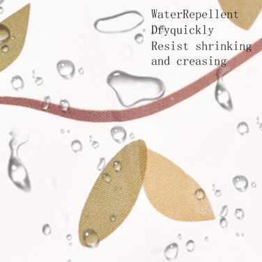 Шторка для душу 180x200 см, біла, антигрибкова, з отворами, з квітами (орхідея), водовідштовхувальна, для ванни, миється, з малюнком