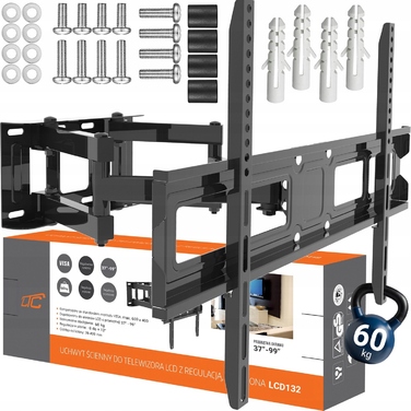 Потужний універсальний настінний поворотний кронштейн для телевізора 37