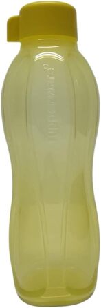 Tupperware To Go Eco 1.0L Yellow Flip-Top Drinking Bottle EcoEasy for Carbonated Drinks