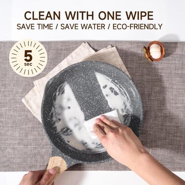 Набір сковорідок JEETEE 6 шт. з кришкою, антипригарне покриття, для всіх плит, індукційні, з кованого алюмінію, PFOA-free (Black, 20/24/28 см)