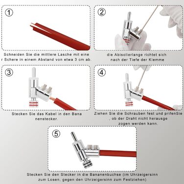 Комплект бананових роз'ємів Monosaudio BA1403, родієве покриття, закритий тип для акустичних кабелів та домашнього кінотеатру, 8 шт.