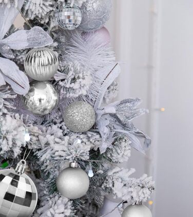 Новорічні кулі BLAZOR, 36 шт, 4 см, пластикові, червоні, золоті, срібні, для прикраси ялинки