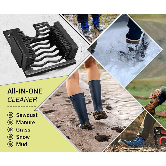 ARSUK Welly Boot Scraper, Boot Butler, Shoe Brushes, Motif Shoe Accessories & Care Cast Iron Wellington Boot Rack, Made of Metal Cast Iron Boot Scraper, Shoe Shelves & Cabinets