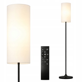 Підлогова LED-лампа чорна, торшер для читання в вітальню, 160 см + пульт керування