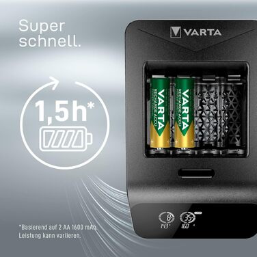 Зарядний пристрій VARTA для акумуляторів AA/AAA (LCD Smart Charger+, Single)