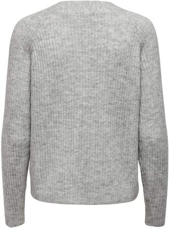 Жіноча в'язана кофта ONLCAROL S світло-сірого кольору