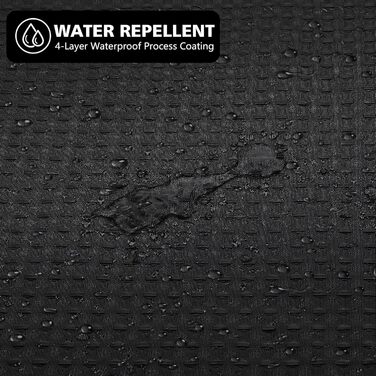 Штора для душу миюча текстильна поліестер 180x180 см чорна з кільцями (1 шт.)