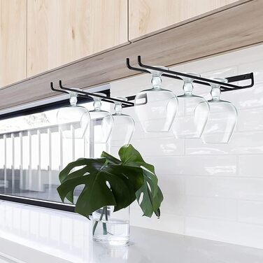 Тримач для келихів з металу, 4 шт., 40 см, для бару, кухні, ресторану