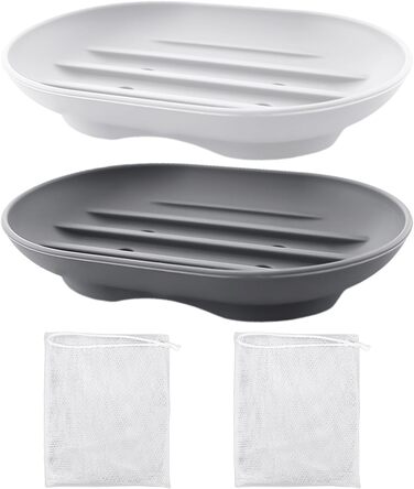 Силіконові мильниці з дренажем (2 шт.) - мильниця для кухні та ванної кімнати