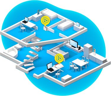 Повторювач Wi-Fi FRITZ!WLAN Mesh 600 - Mesh система, WLAN N до 600 Мбіт/с (2.4 ГГц), WPS, компактний, німецька версія