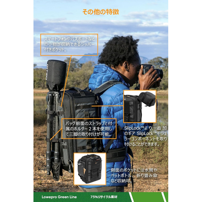 Lowepro Pro Trekker BP 350 AW II: Рюкзак для фотообладнання з відділенням для ноутбука, чорно-сірий, LP37268-GRL
