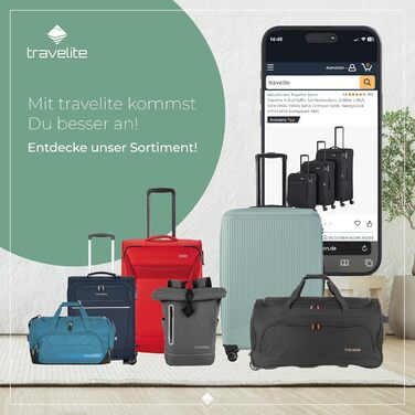 Валіза Travelite ORBITA, середній, розширювана, 67 см, 68-78 літрів, турквіс (колір), з TSA замком та міцною оболонкою