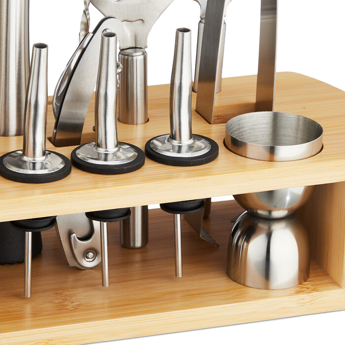 Relaxdays 12-Piece Cocktail Set with Stand
