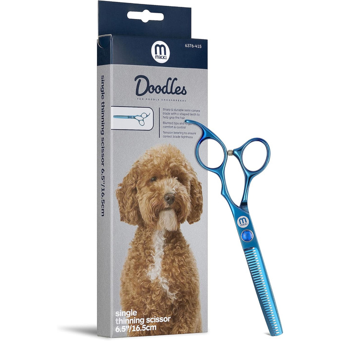 Ножиці для грумінгу собак Mikki Doodle: витончене вирівнювання та стрижка, 16,5 см