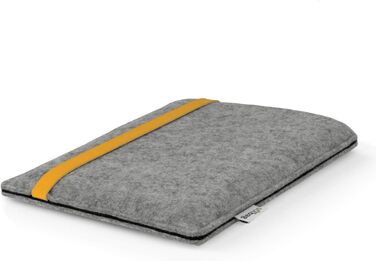 Чохол для Kindle Paperwhite 7 (Amazon) | Стильний чохол з ворсового фетру, Made in Germany (Антрацит - зелений) (Світло-сірий - жовтий)