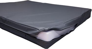 Килимок для собак CopcoPet Jumbo чорного кольору 120 x 90 x 8 см – міцне штучне шкіряне покриття, легко миється, неслизький, для великих собак, дому, саду, переноски, кемпінгу – надзвичайно товстий