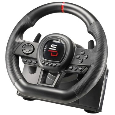 Руль для гонок Superdrive GS650-X з ручним перемиканням передач, 3 педалі, пелюстки перемикання, сумісний з Xbox Serie X/S, PS4, Xbox One (програмований для всіх ігор)